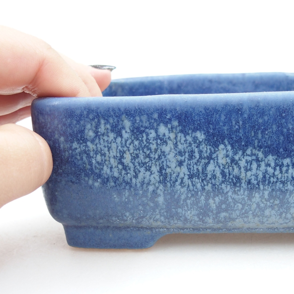 Keramik-Bonsaischale 14,5 x 11 x 5,5 cm, Farbe blau