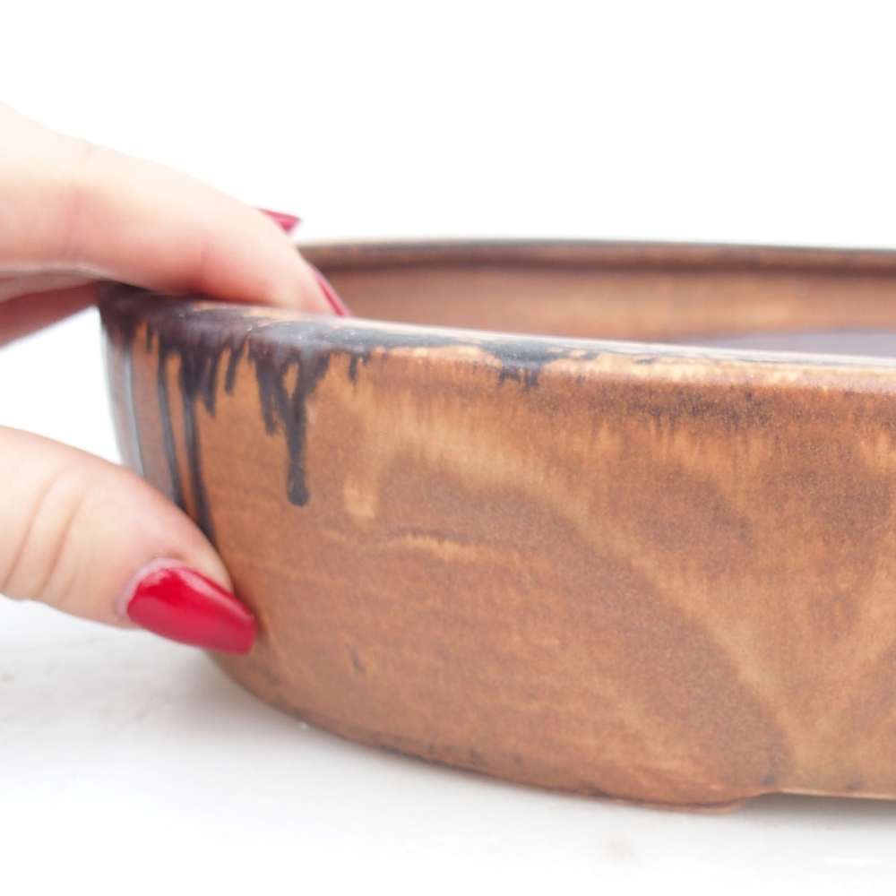 Bonsaischale aus Keramik 27 x 21 x 5 cm, rosa