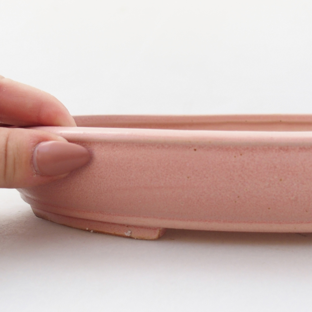 Bonsaischale aus Keramik 24 x 19,5 x 4 cm, rosa