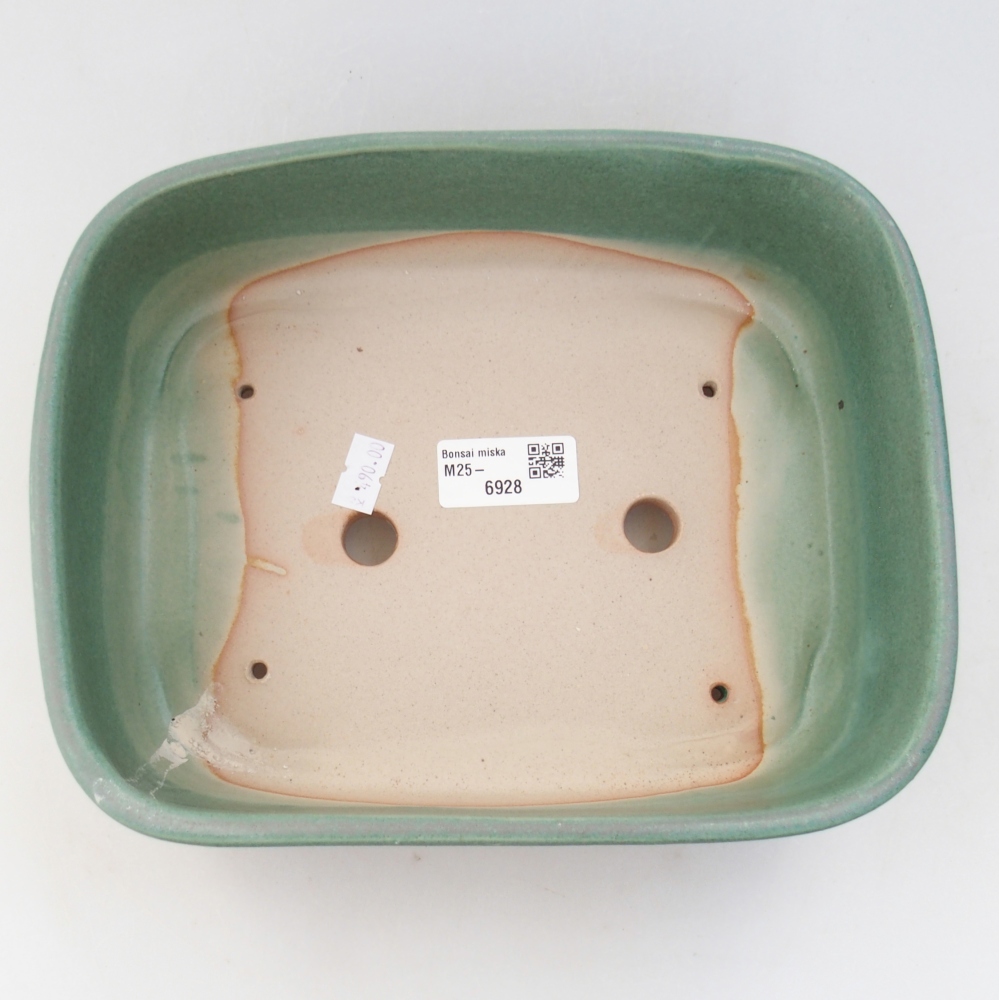 Bonsaischale aus Keramik 23 x 18 x 7,5 cm, grün