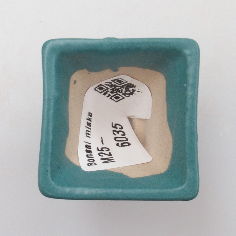 Keramik Bonsai Schale 4 x 4 x 3,5 cm, Farbe blau