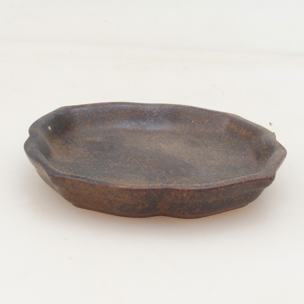 Keramikschale H95 - 8 x 8 x 1 cm - braun