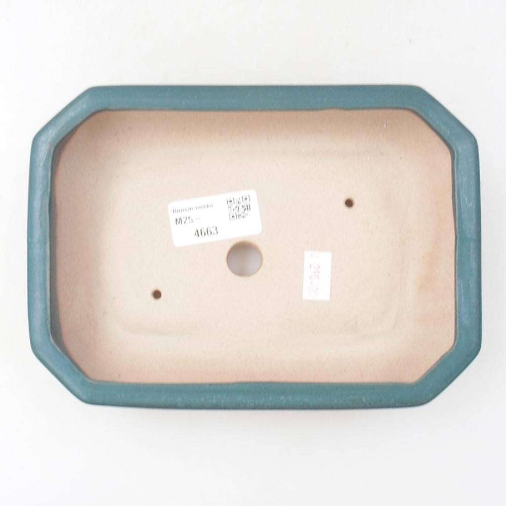 Keramik-Bonsaischale 19 x 13,5 x 4,5 cm, Farbe blau
