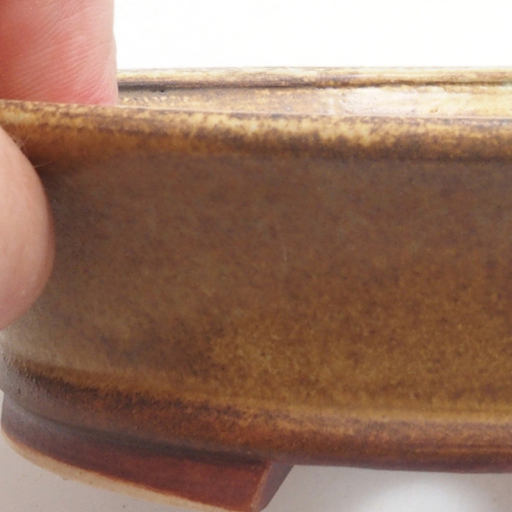 Bonsaischale aus Keramik 13,,5 x 12 x 3,5 cm, Farbe Grün