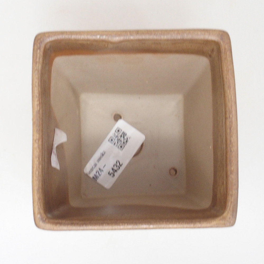 Keramik-Bonsaischale 9 x 9 x 12 cm, Farbe braun