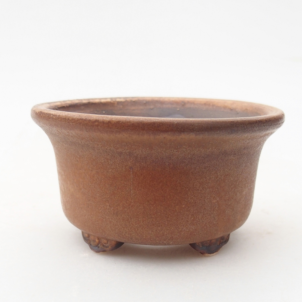 Bonsaischale aus Keramik 9 x 9 x 3,5 cm, Farbe braun