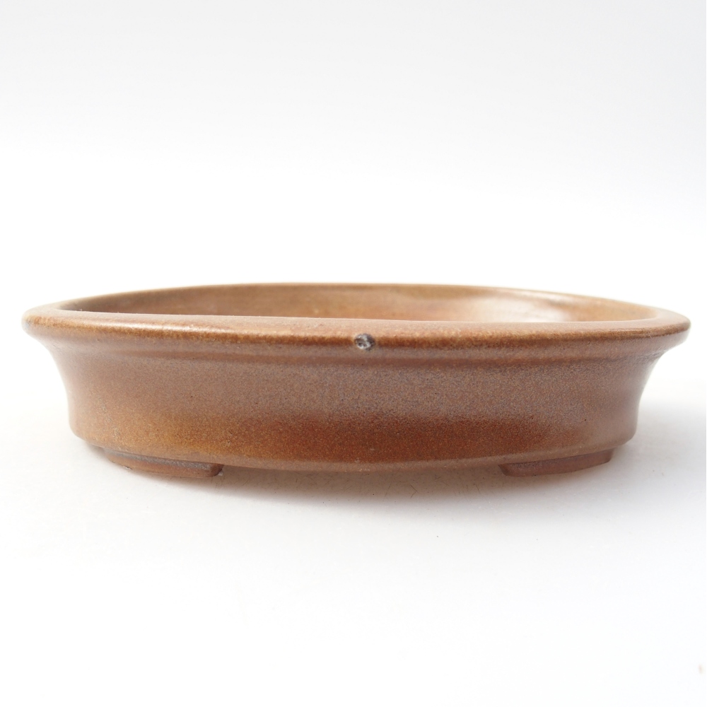 Bonsaischale aus Keramik 13 x 10,5 x 3 cm, braun