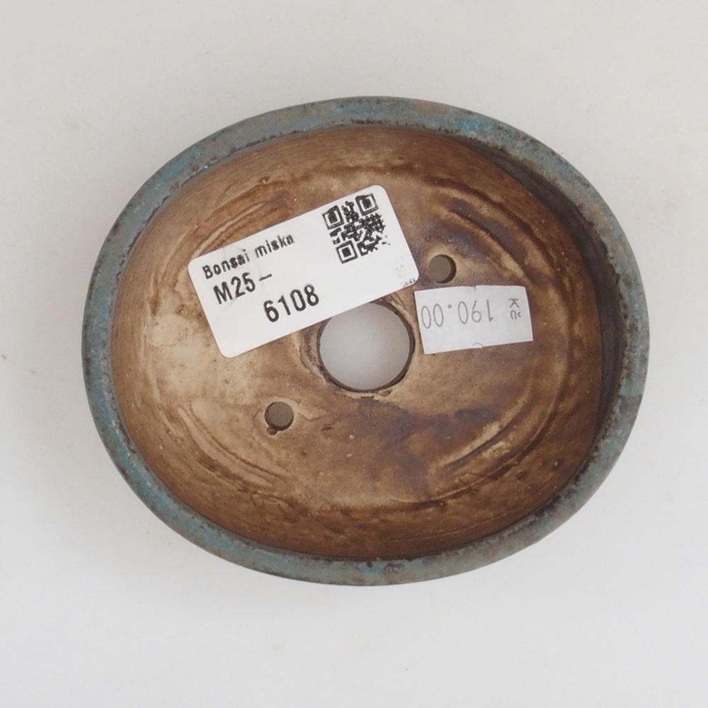 Bonsaischale aus Keramik 9,5 x 8 x 3 cm, Farbe blau