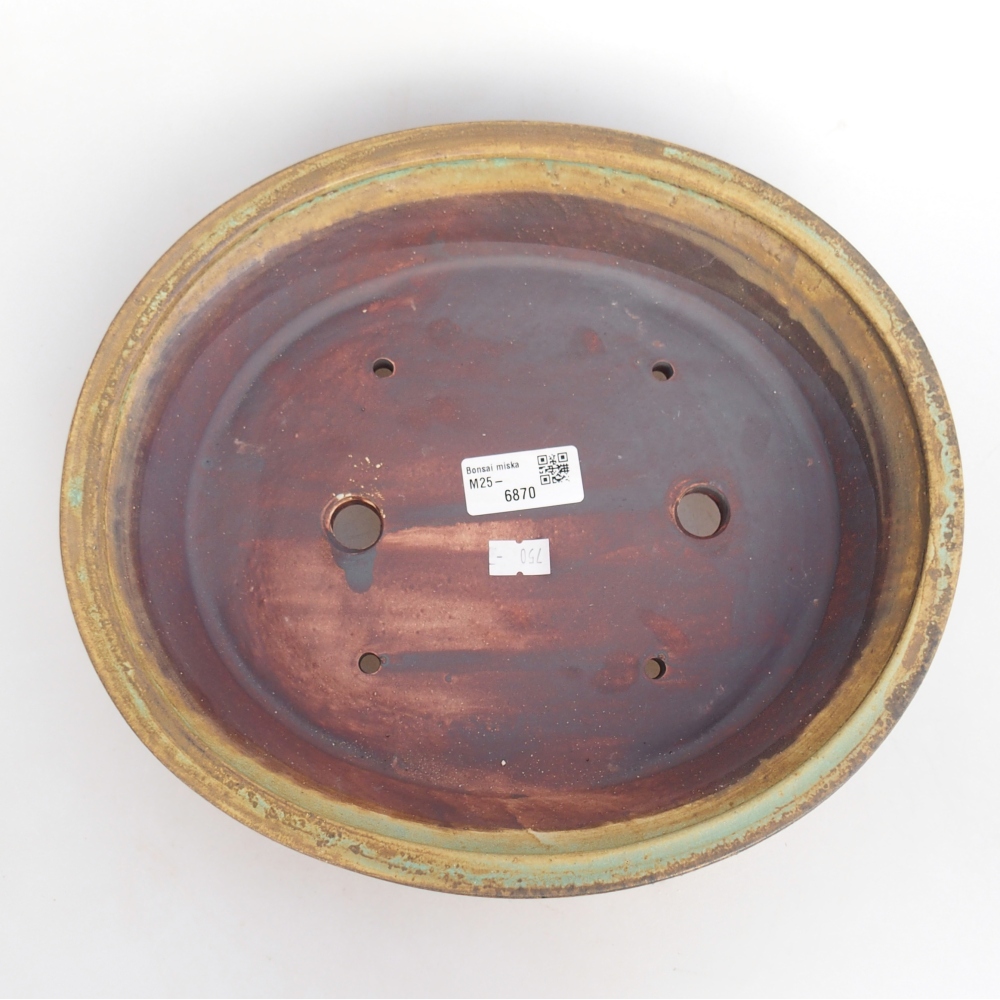 Bonsaischale aus Keramik 28 x 25 x 6 cm, grün