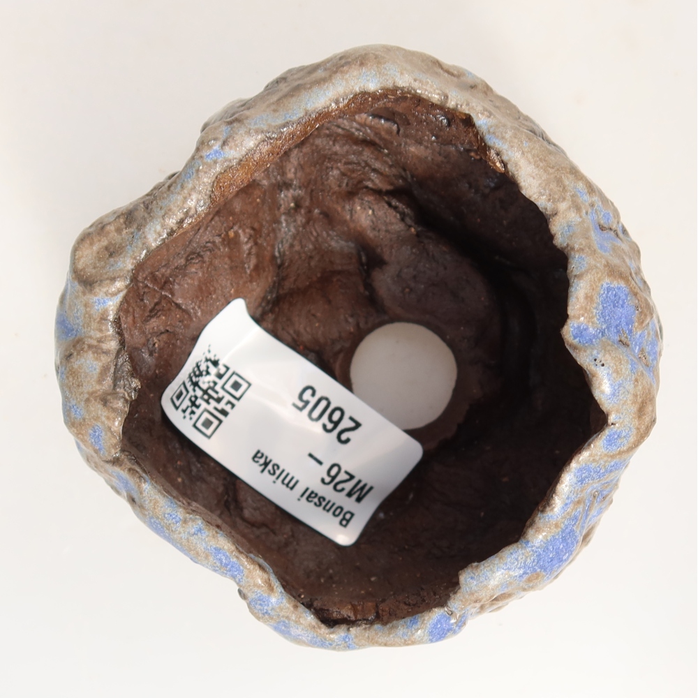 Keramikschale  7 x 7 x 5 cm, Farbe: blau-braun