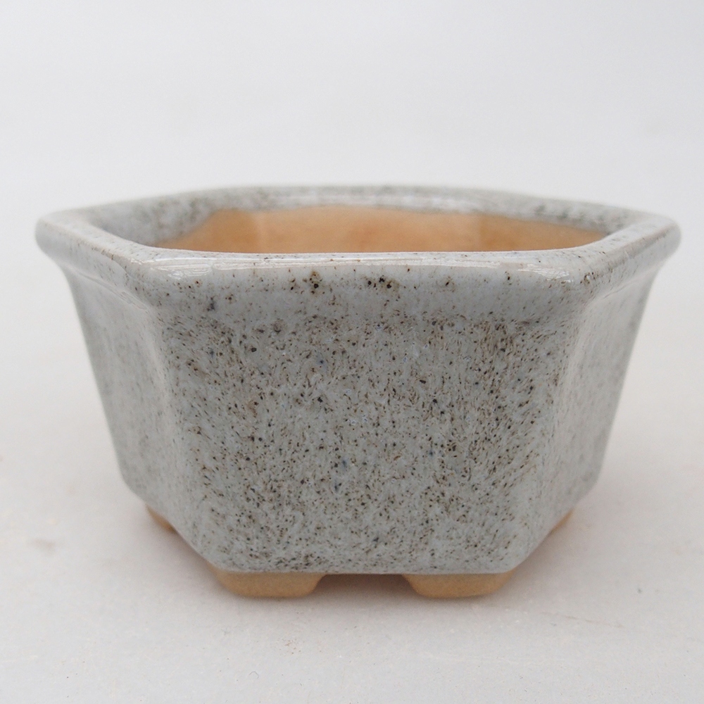 Bonsaischale aus Keramik 7,5 x 7 x 4 cm, grau