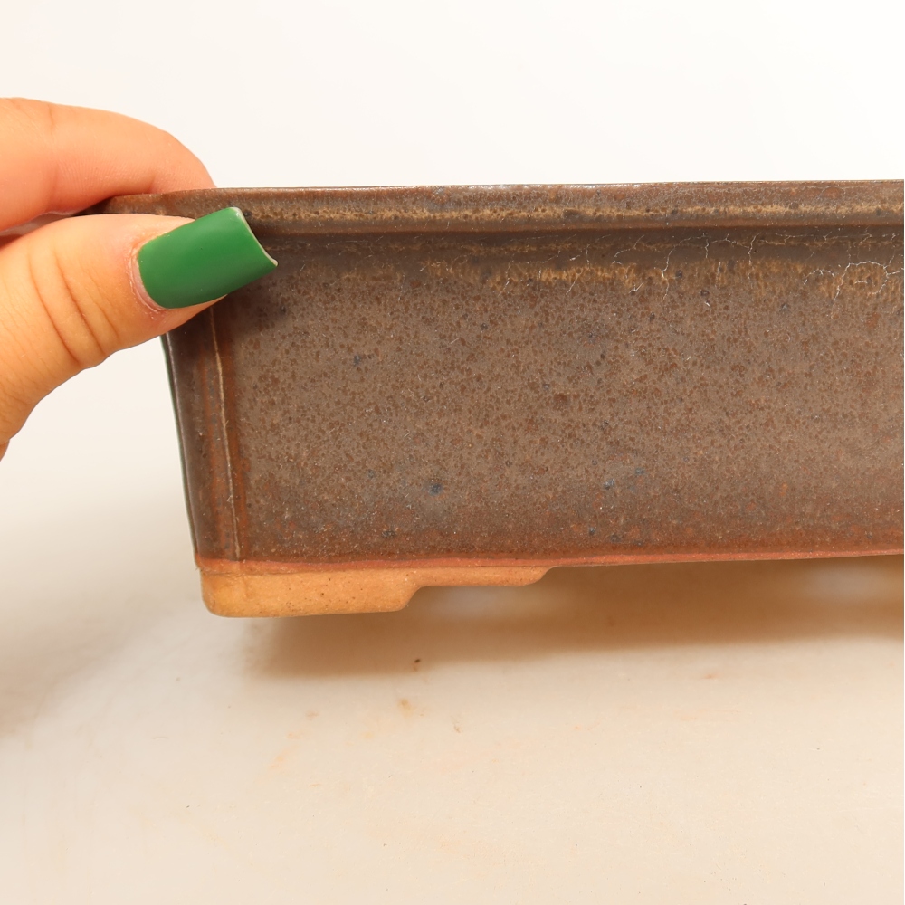 Keramikschale  20 x 15,5 x 5,5 cm, Farbe: braun