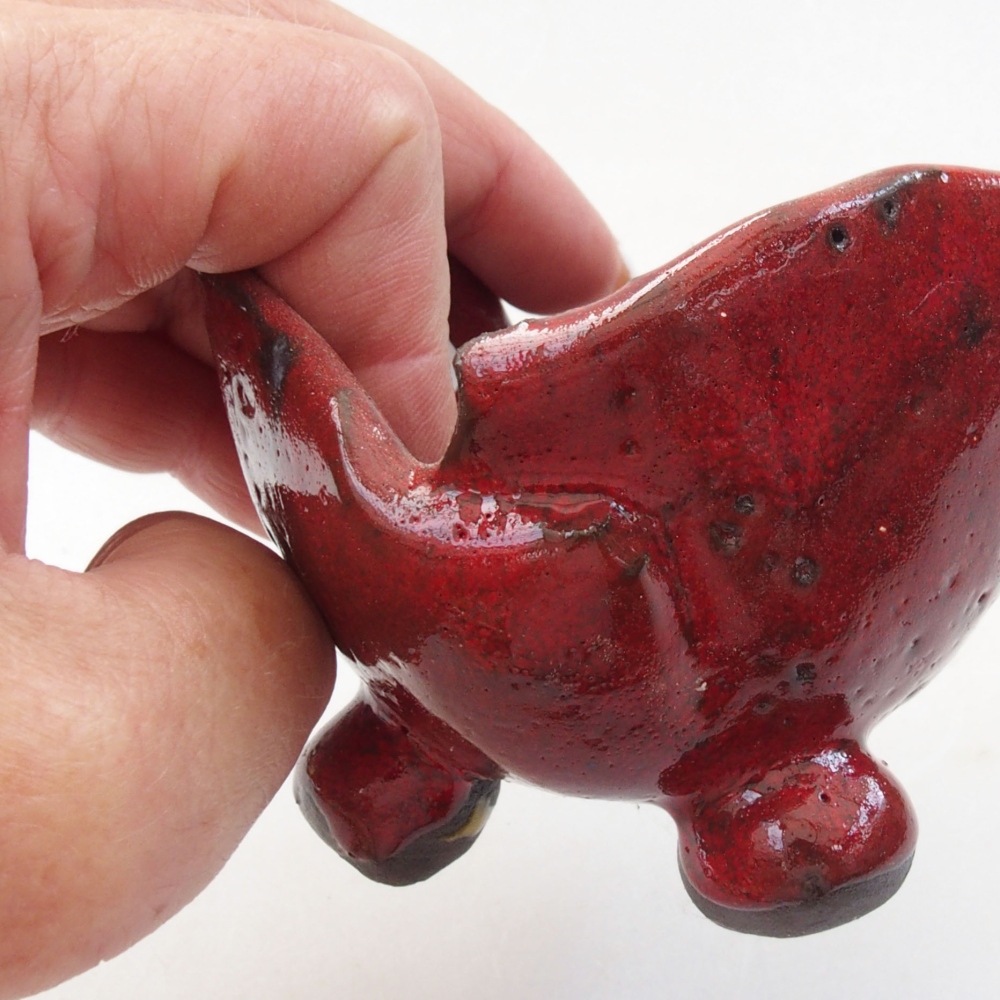 Keramikschale 8 x 7 x 6 cm, Farbe rot
