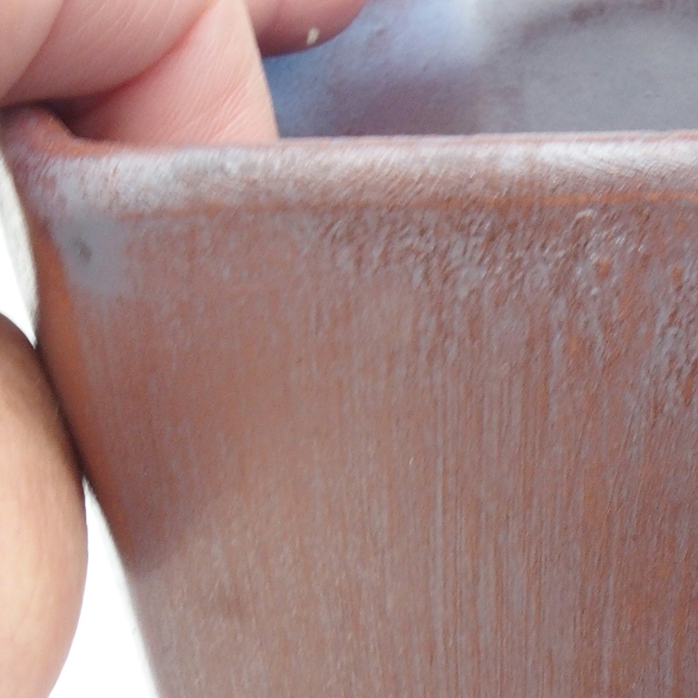 Keramik-Bonsaischale 12,5 x 11,5 x 16,5 cm, Farbe metallishe