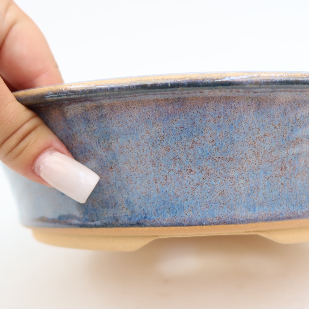 Keramik-Bonsai-Schale 23,5 x 23,5 x 6 cm, Farbe: Blau