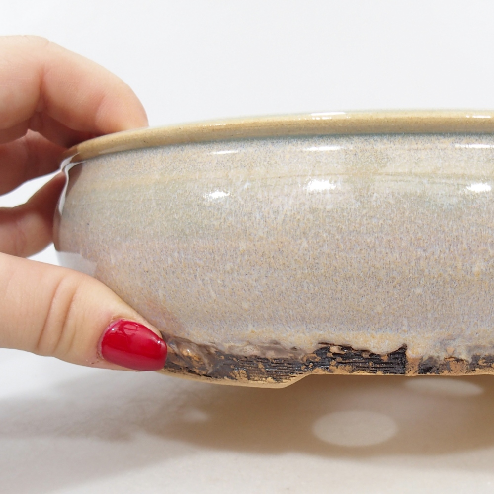 Bonsaischale aus Keramik 19 x 19 x 6 cm, grün