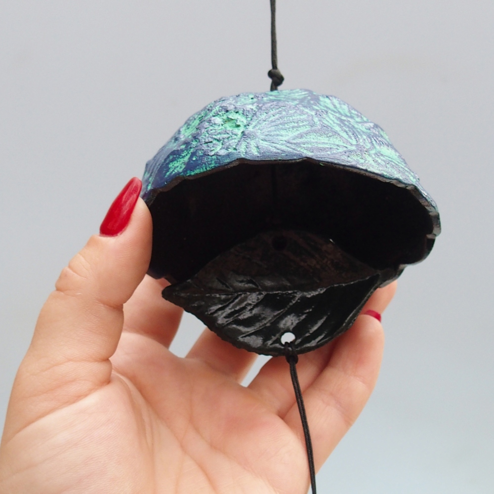 Metall-Windspiel, blaugrün