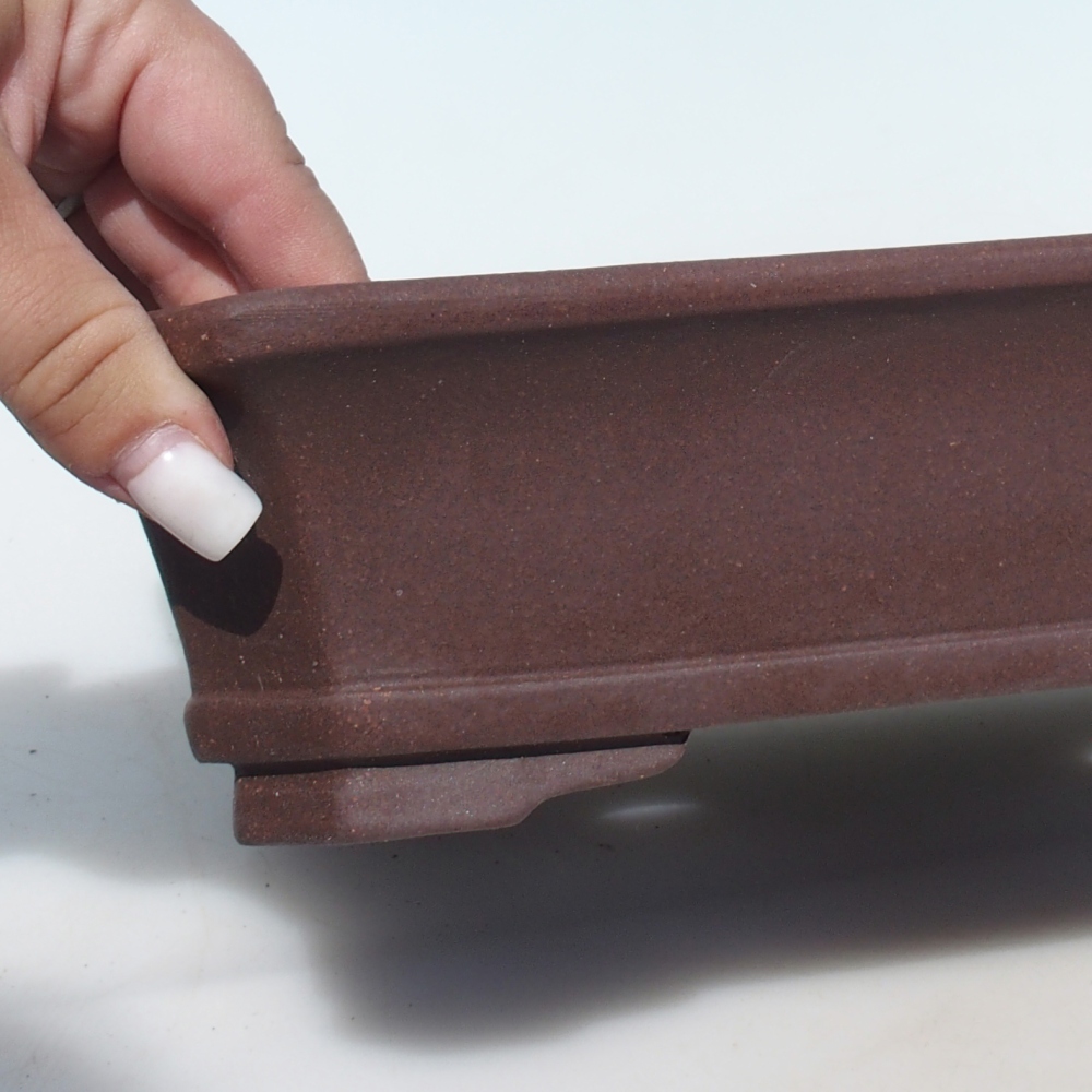 Bonsaischale 30,5 x 24,5 x 7 cm Birke braun