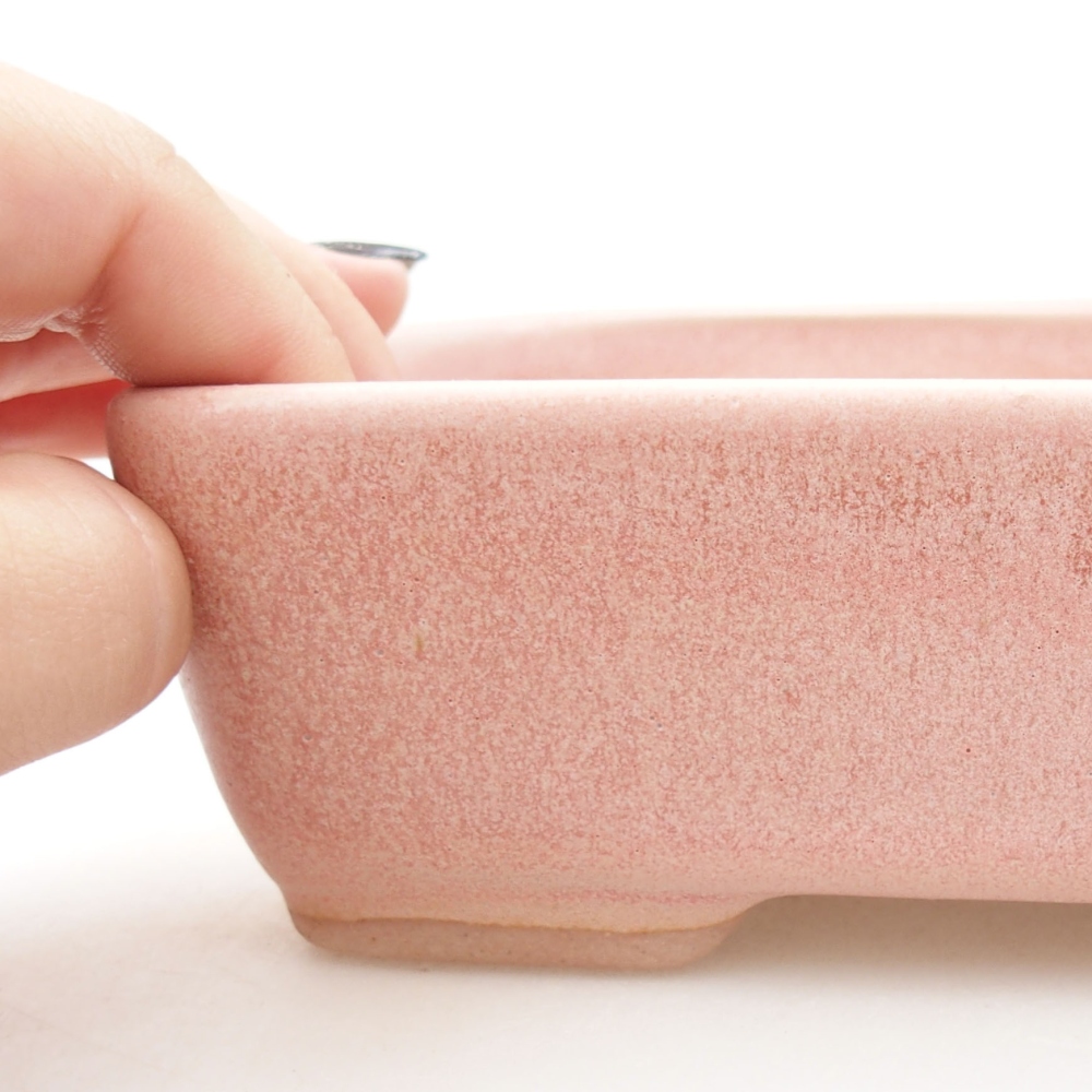 Keramik-Bonsaischale 18 x 13 x 5 cm, Farbe rosa