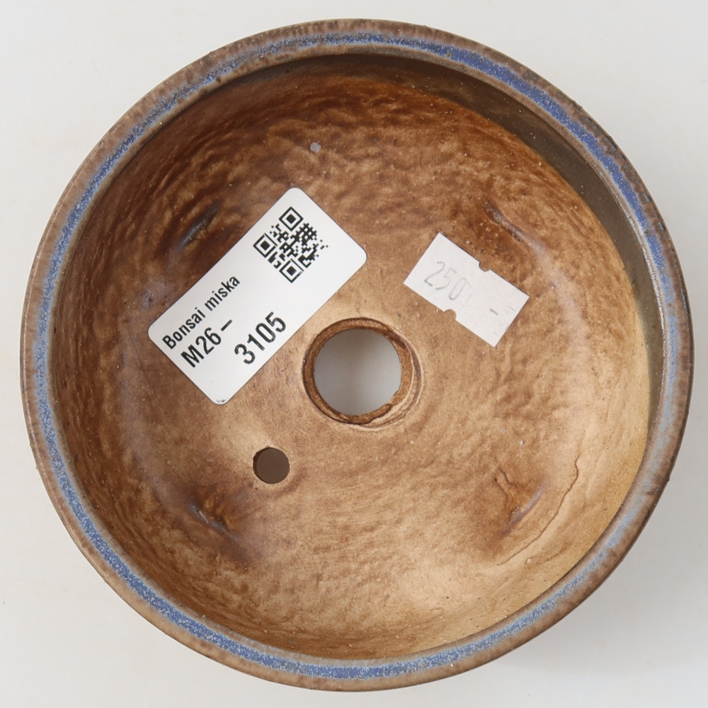 Keramik-Bonsai-Schale, 10,5 x 10,5 x 4 cm, Farbe: blau
