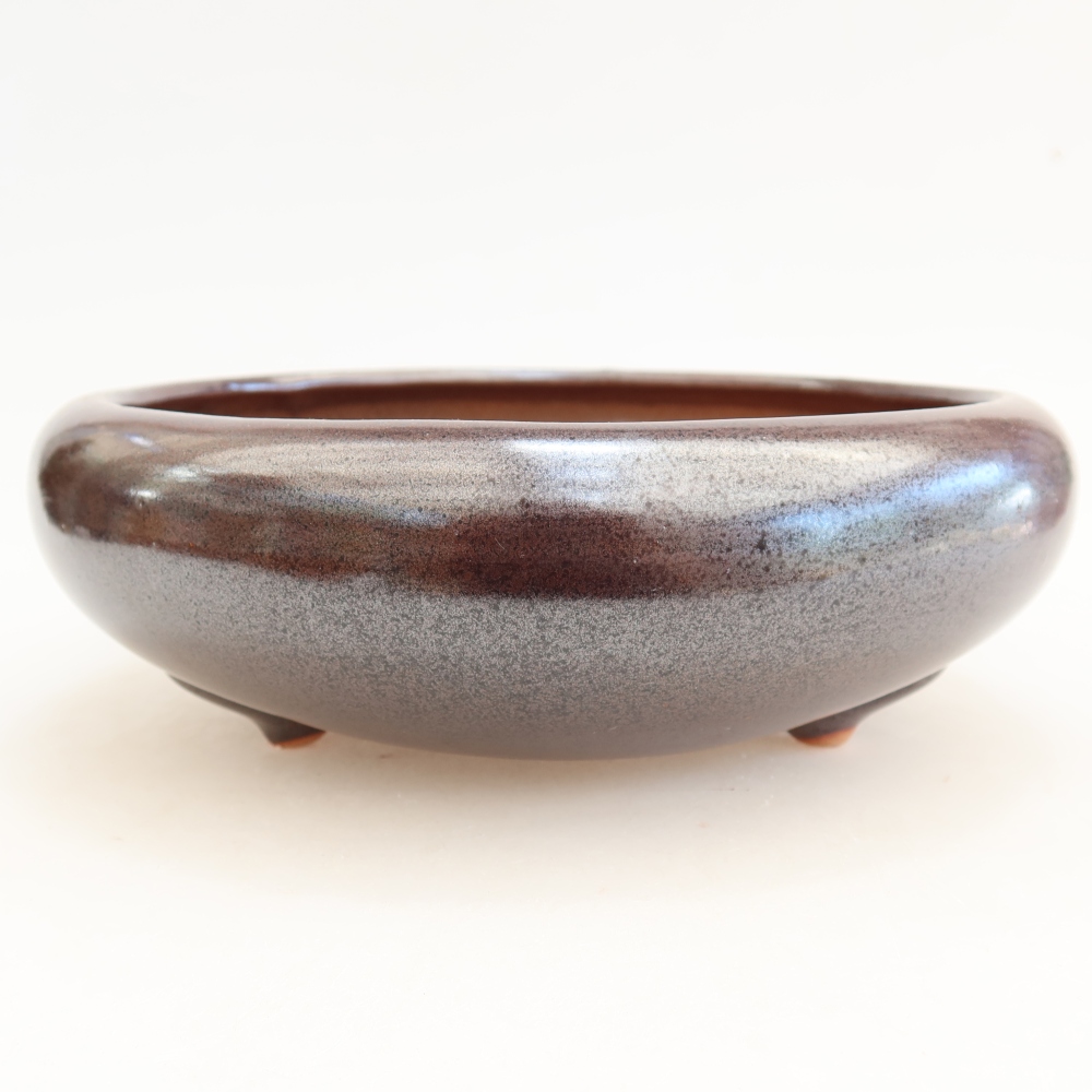 Keramik-Bonsai-Schale 20,5 x 20,5 x 7 cm, Farbe: braun