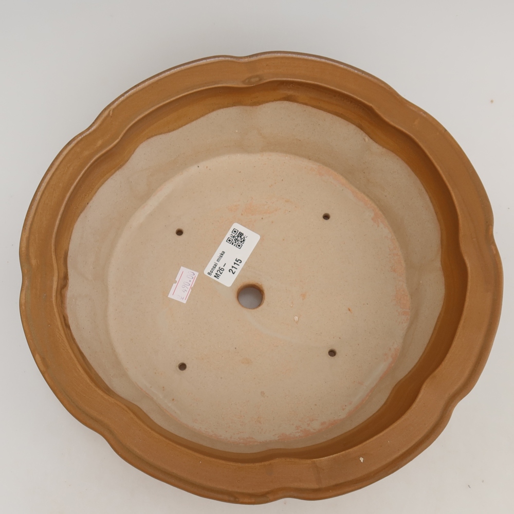 Bonsaischale aus Keramik 26 x 26 x 8 cm, braun