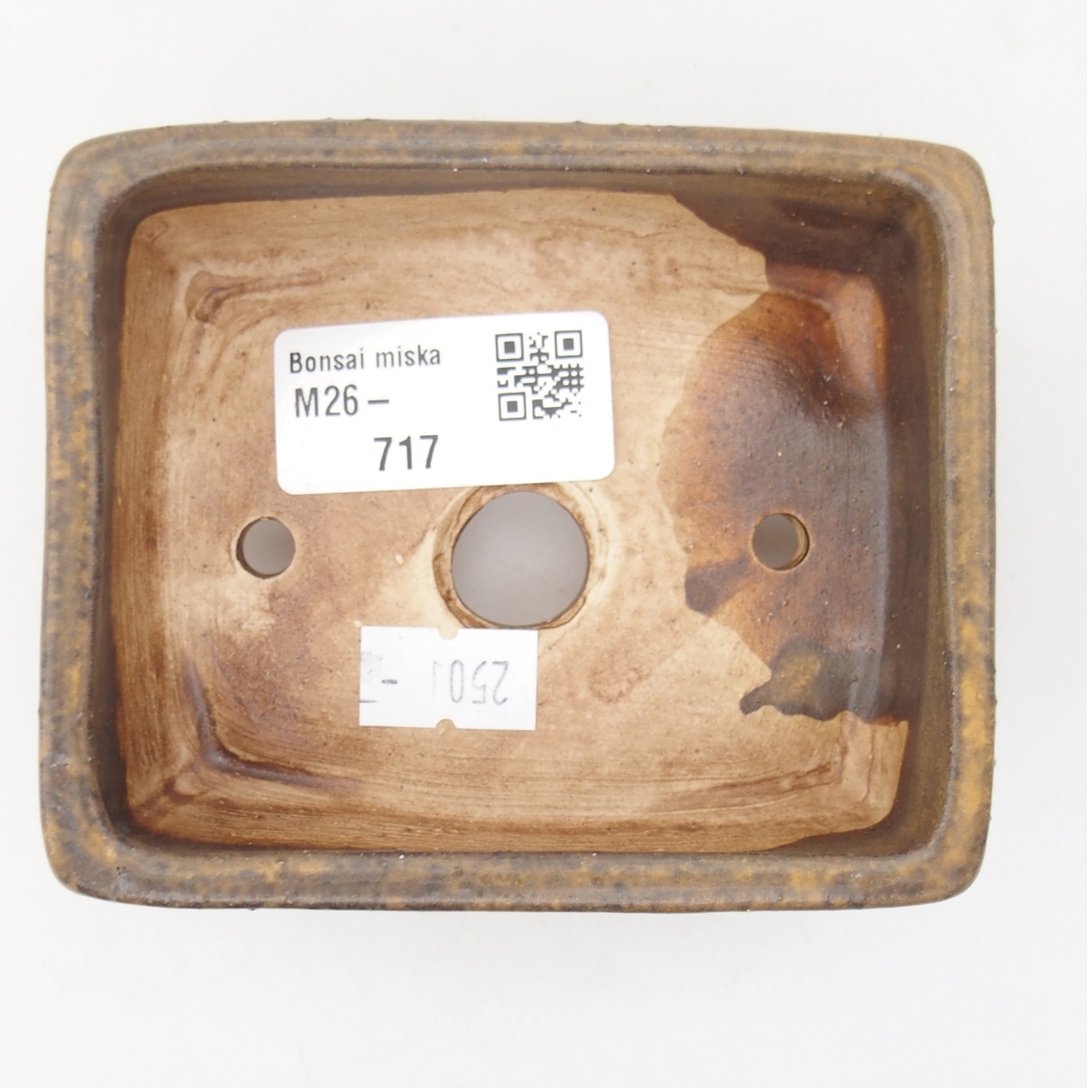Bonsaischale aus Keramik 10 x 8 x 4 cm, braun