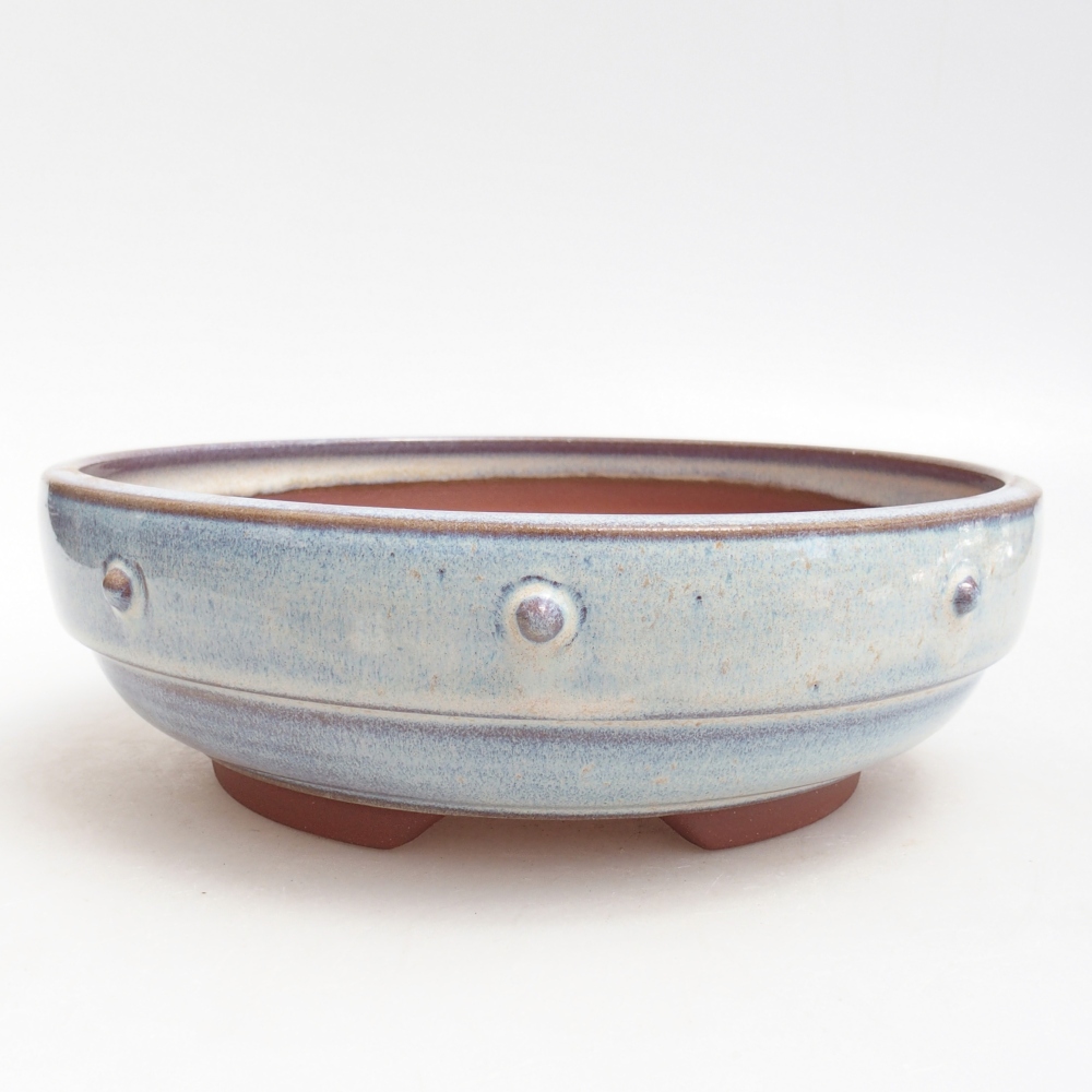 Bonsaischale aus Keramik 21 x 21 x 6,5 cm, Farbe blau