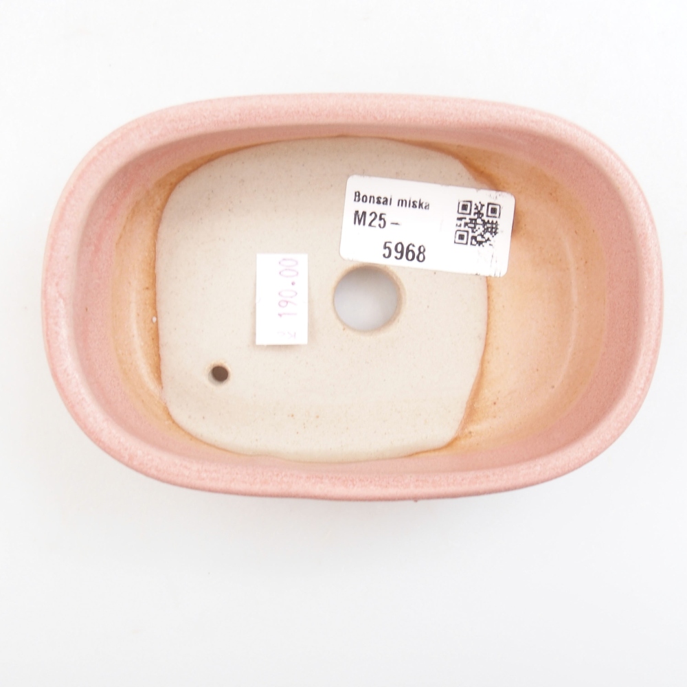 Keramik-Bonsaischale 13 x 9 x 4 cm, Farbe rosa