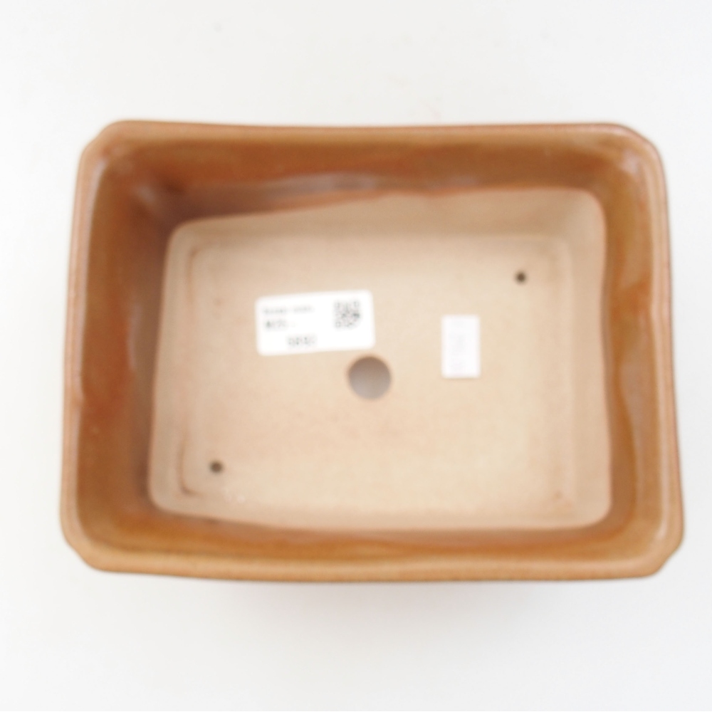 Keramik-Bonsaischale 18 x 14 x 7,5 cm, Farbe braun