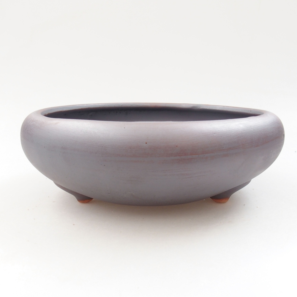 Keramik-Bonsaischale 21 x 21 x 7,5 cm, Farbe metallische