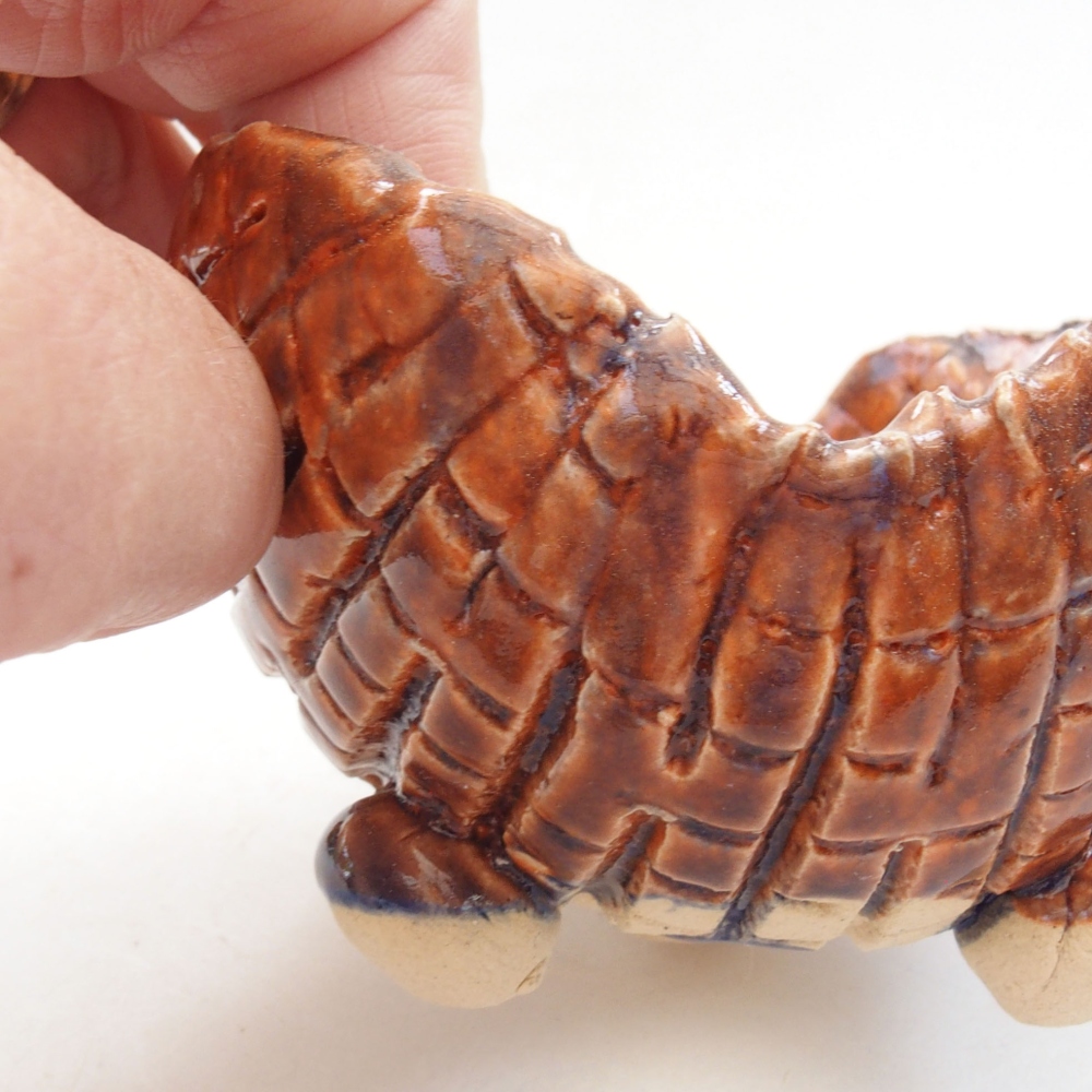 Keramikschale 7,5 x 7 x 6 cm, Farbe braun