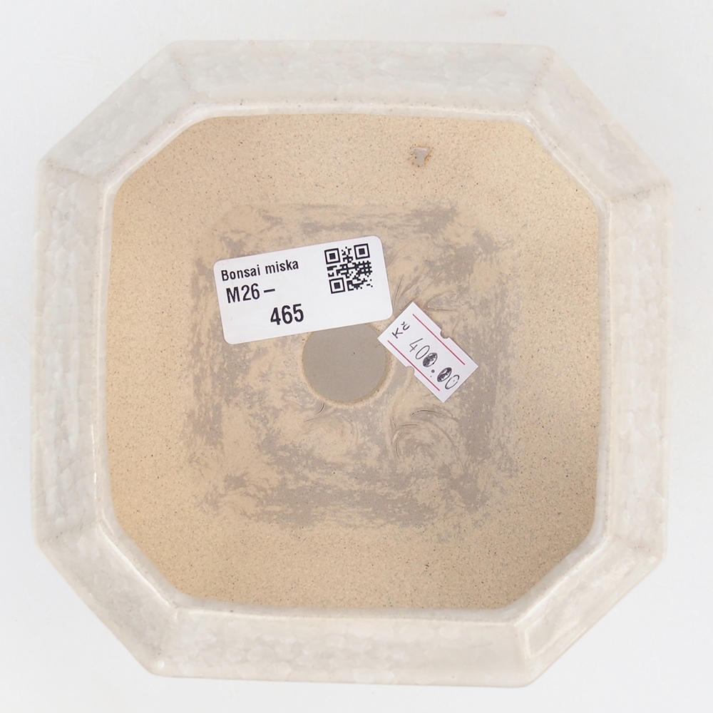 Bonsaischale aus Keramik 13,5 x 13,5 x 7,5 cm, Farbe beige
