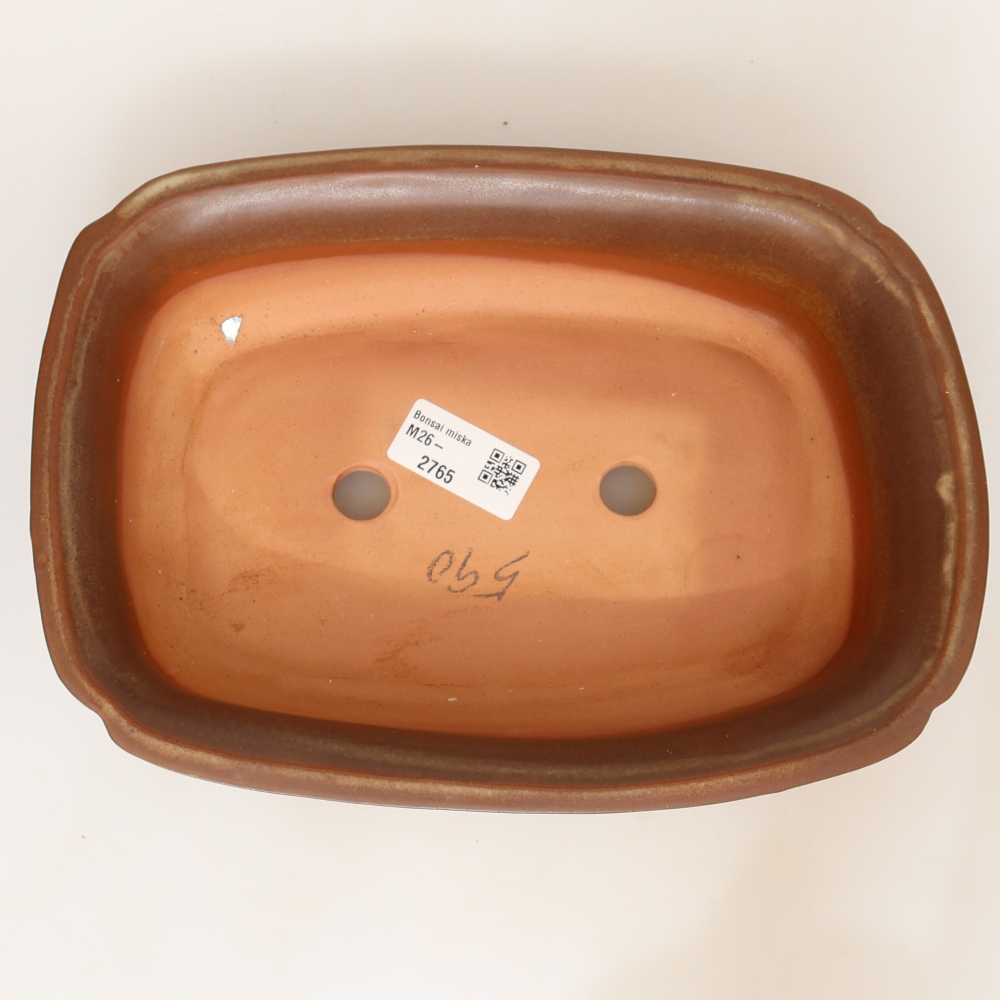 Keramikschale  24 x 17 x 6 cm, Farbe: braun