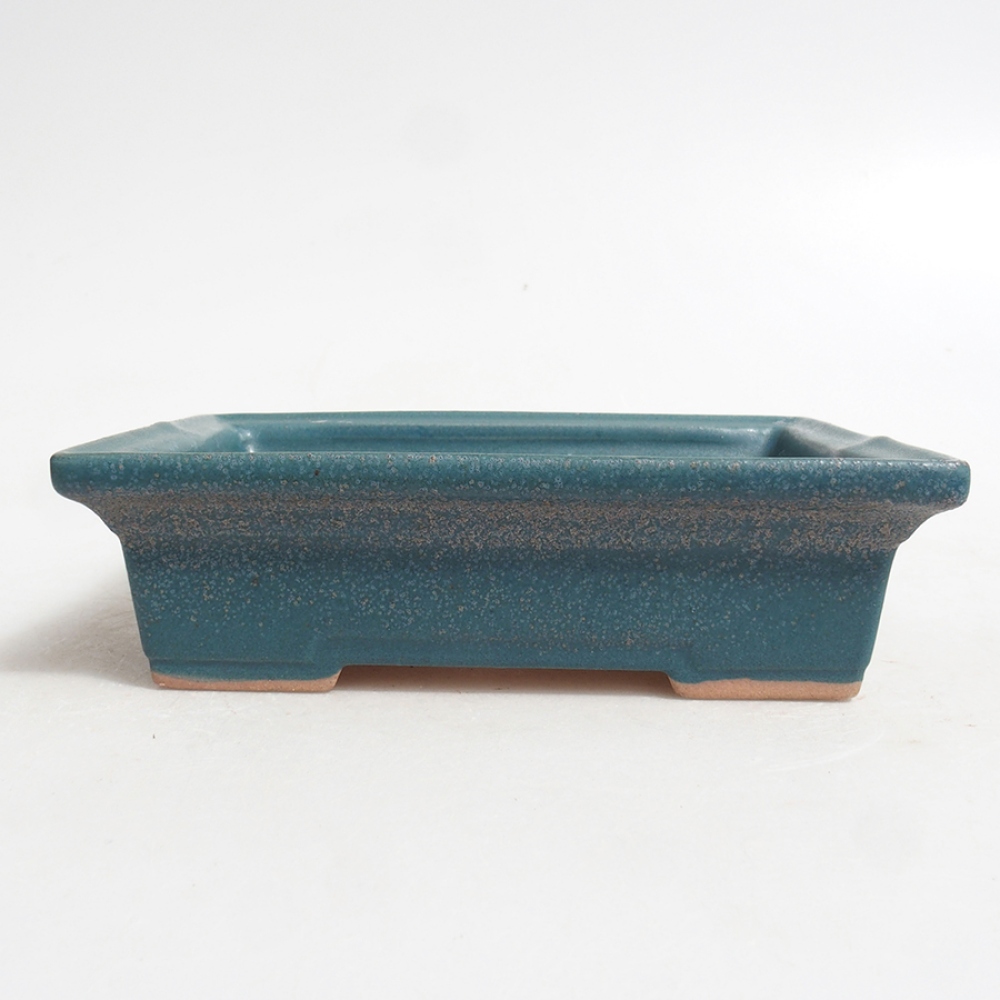 Keramik-Bonsaischale 13 x 10 x 4 cm, Farbe blau