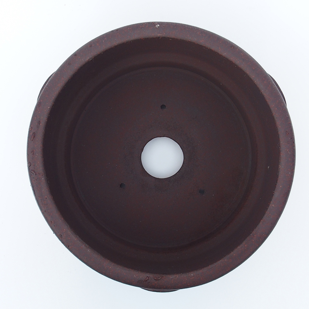 Schale 25 x 25 x 11,5 cm braun-rot