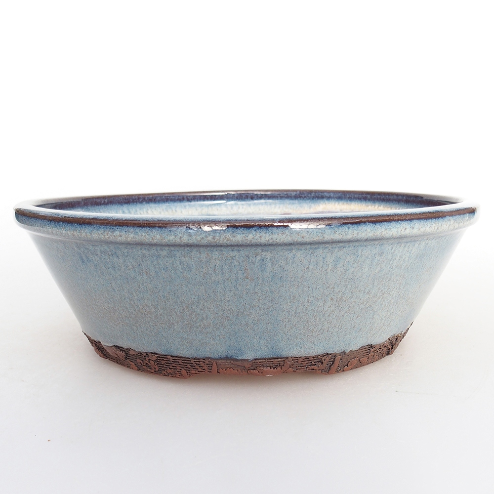 Bonsaischale aus Keramik 19 x 19 x 6 cm, Farbe blau
