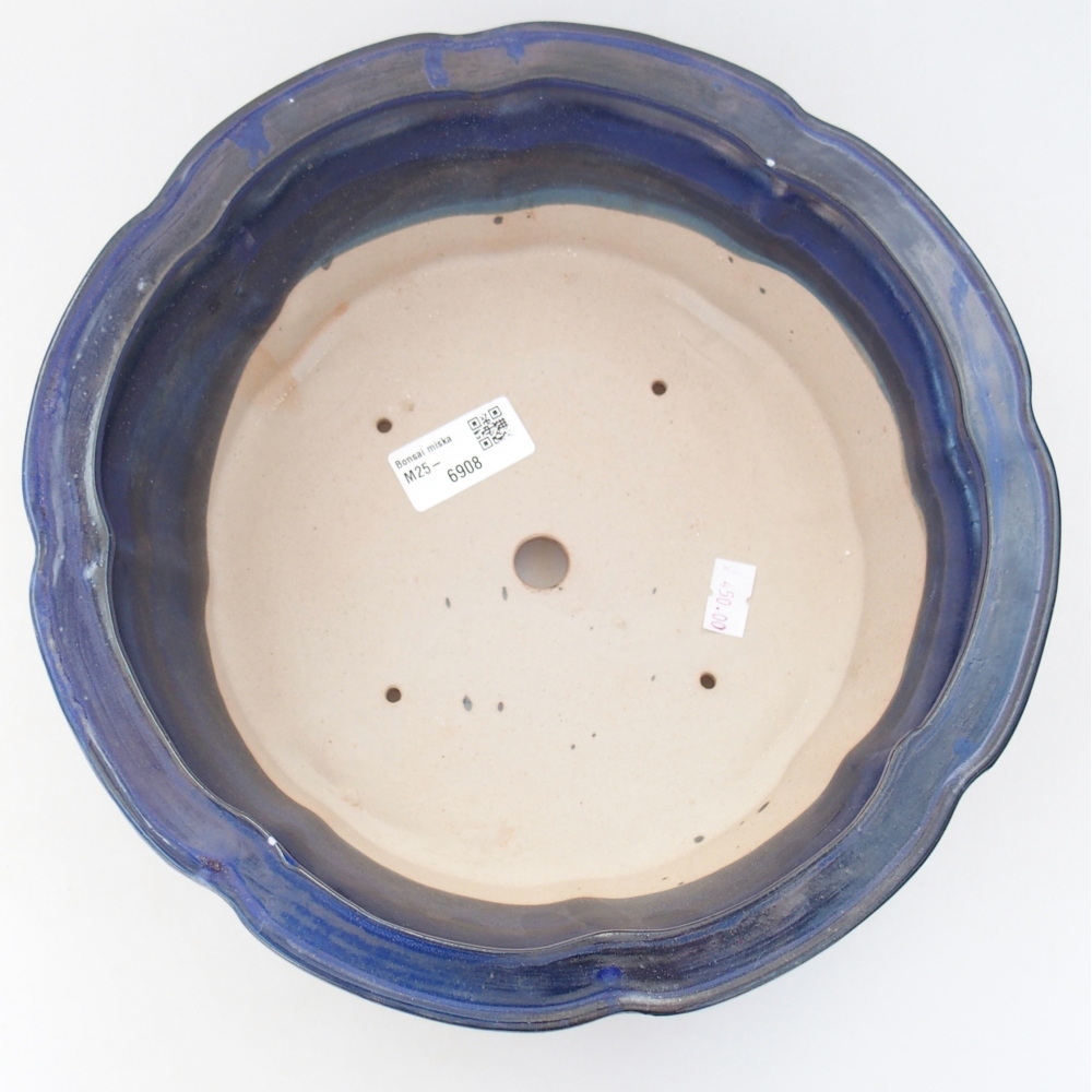 Bonsaischale aus Keramik 26 x 26 x 8 cm, Farbe blau