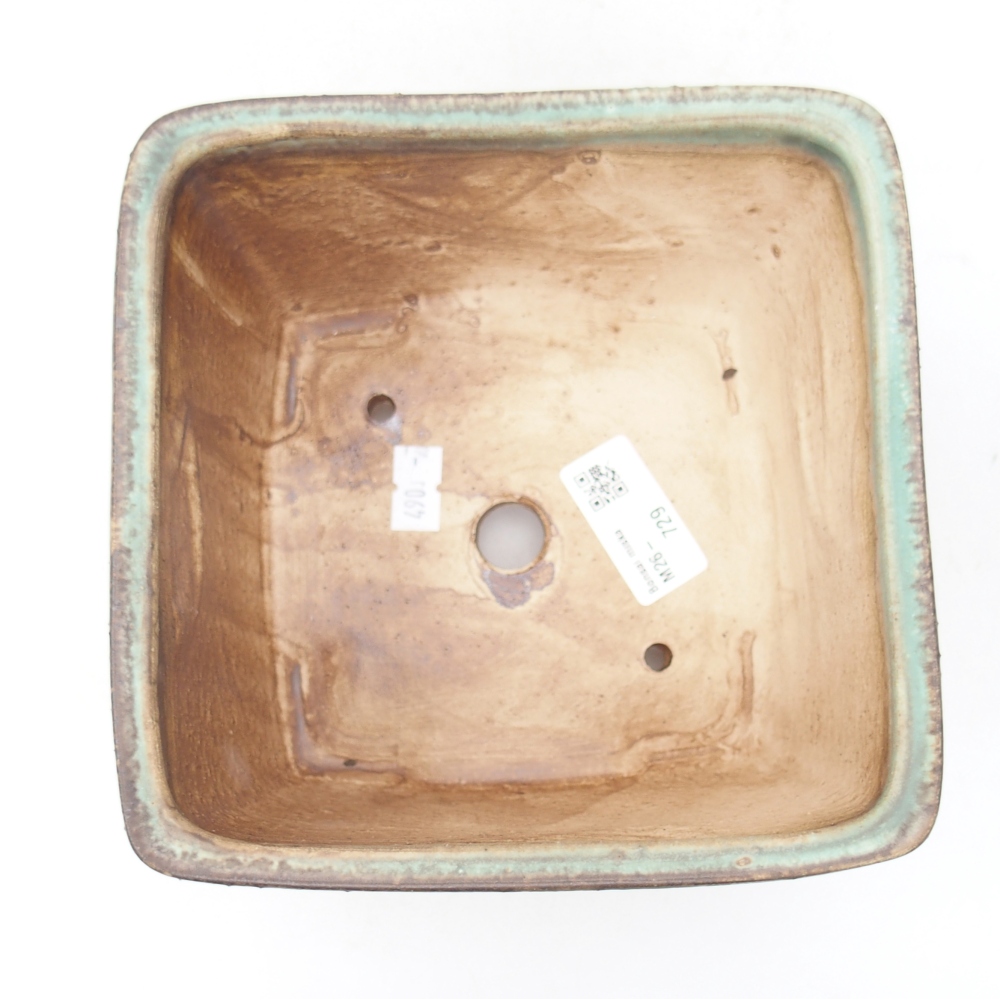 Bonsaischale aus Keramik 16 x 16 x 10 cm, grün