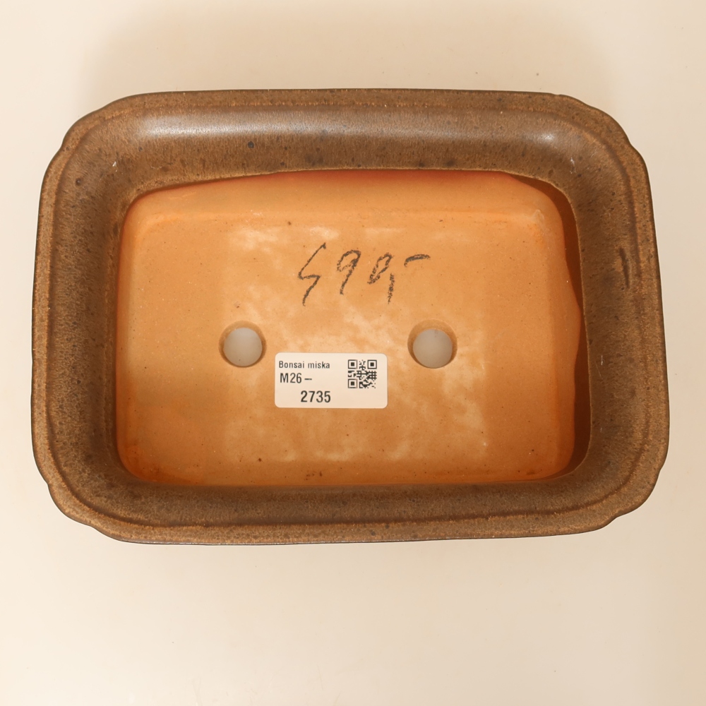 Keramikschale  20 x 15,5 x 5,5 cm, Farbe: braun