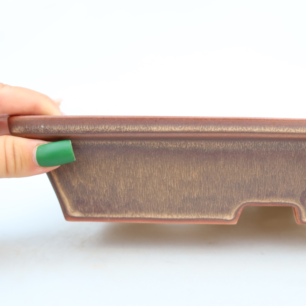 Keramikschale  26 x 20 x 5 cm, Farbe: braun