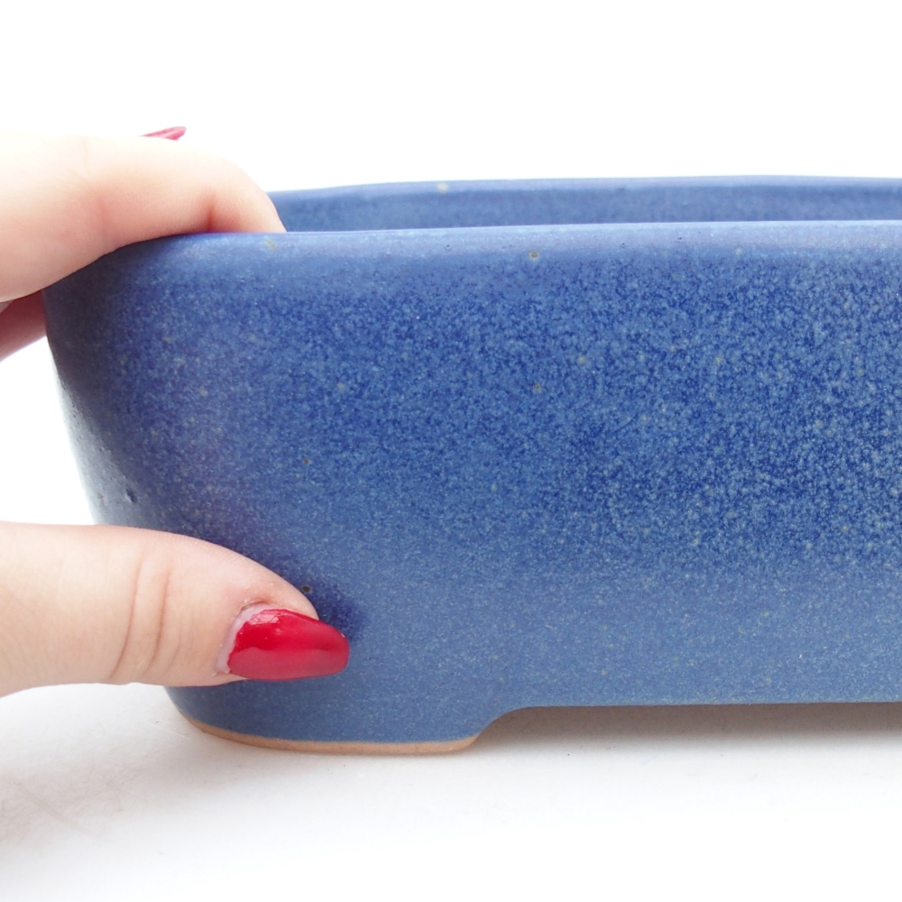 Bonsaischale aus Keramik 23 x 17 x 7,5 cm, Farbe blau