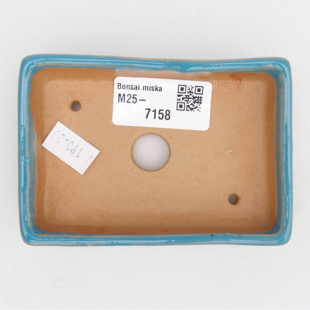 Bonsaischale aus Keramik 10,5 x 7 x 2 cm, Farbe blau