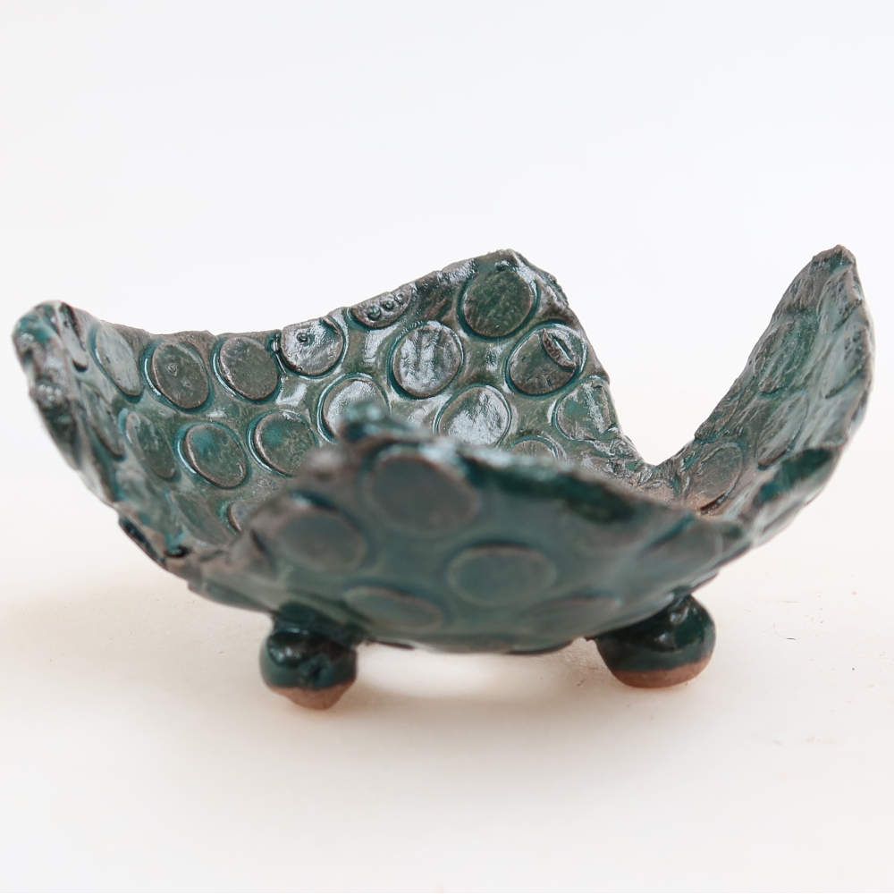 Keramikschale  10 x 9 x 6 cm, Farbe: grün