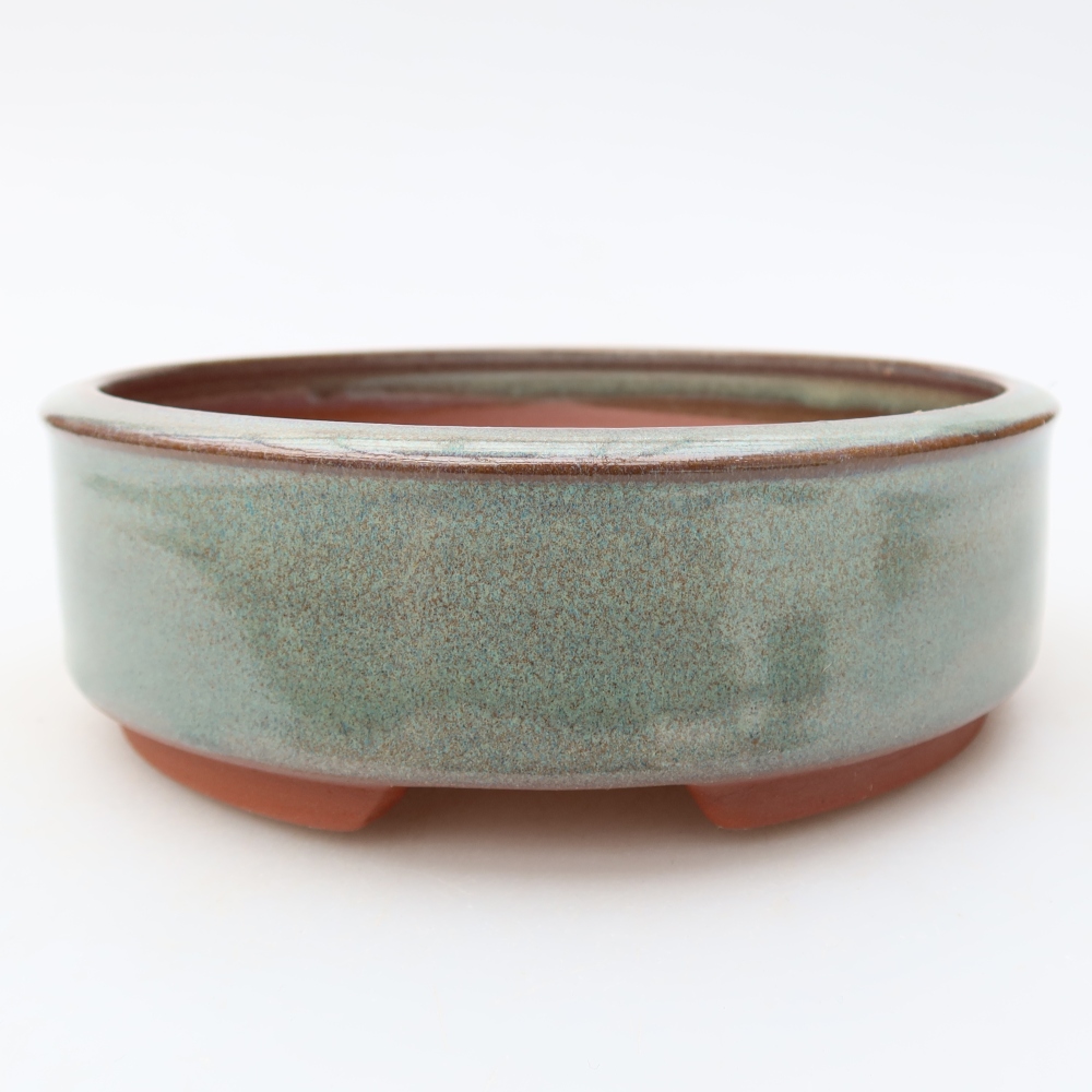 Bonsaischale aus Keramik 15 x 15 x 5 cm, grün