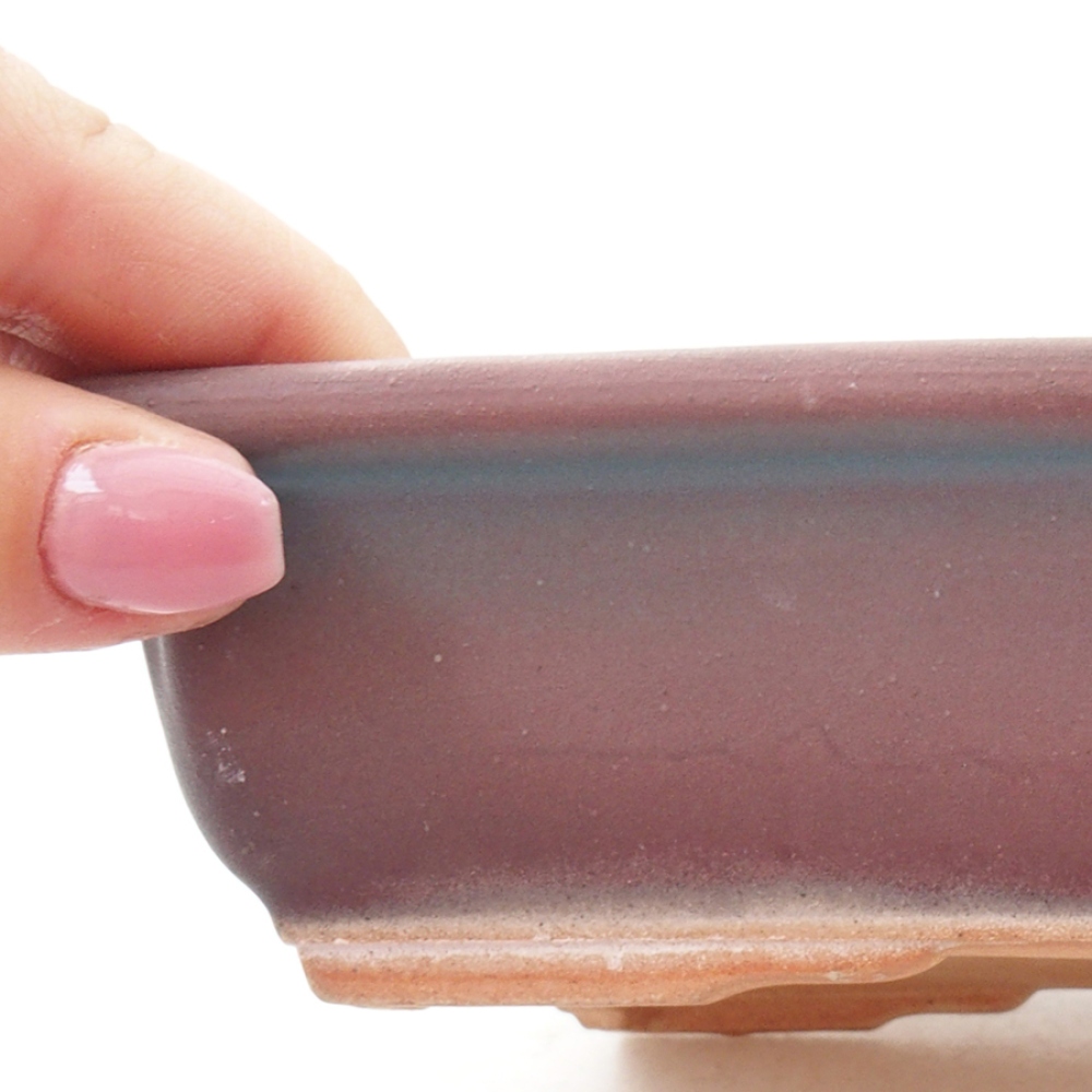 Keramik-Bonsaischale 17,5 x 13 x 4 cm, Farbe Rosa