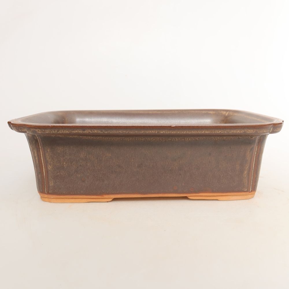 Keramikschale  20 x 15,5 x 5,5 cm, Farbe: braun