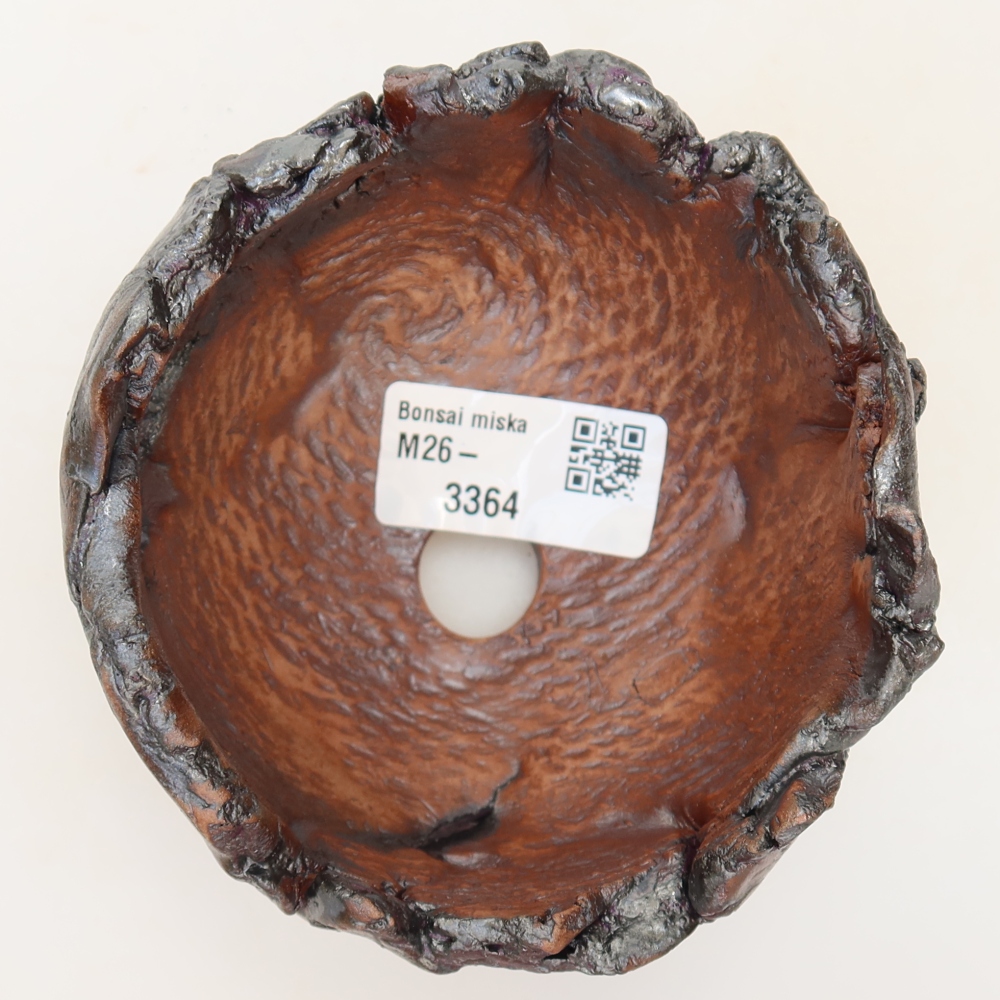 Keramikschale 11 x 9,5 x 8 cm, Farbe: braun