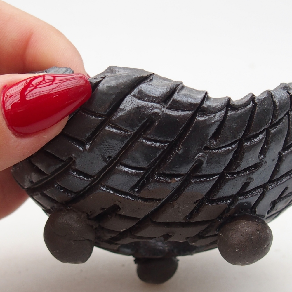 Keramikschale 8,5 x 8 x 5 cm , Farbe schwarz