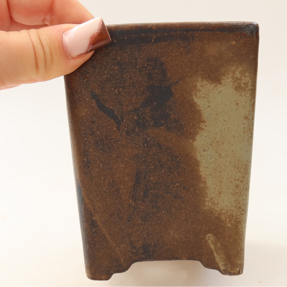 Keramik-Bonsai-Schale 9 x 9 x 11,5 cm, Farbe: braun